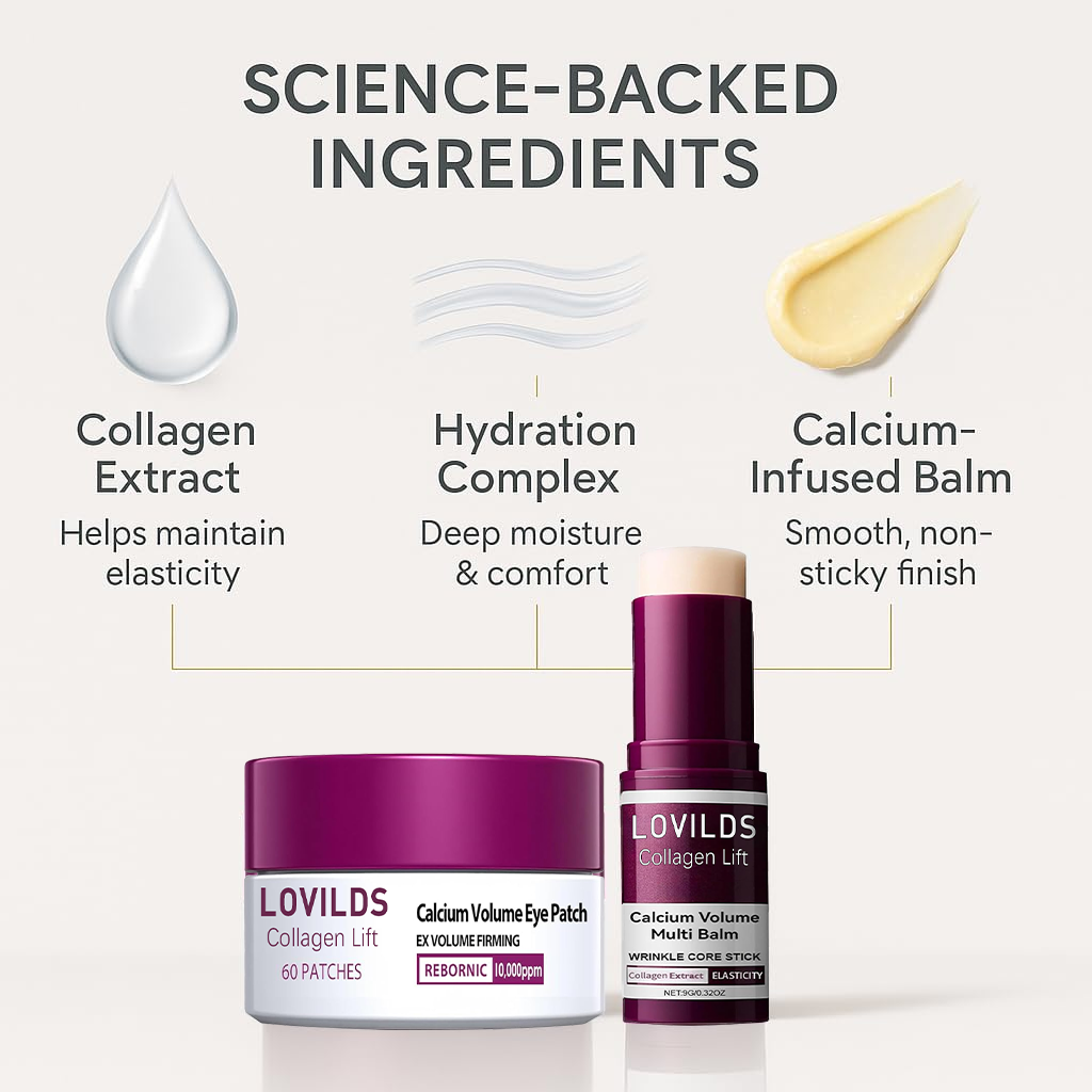 LOVILDSยฎ Collagen Lift Eye Balm Stick + Eye Patch